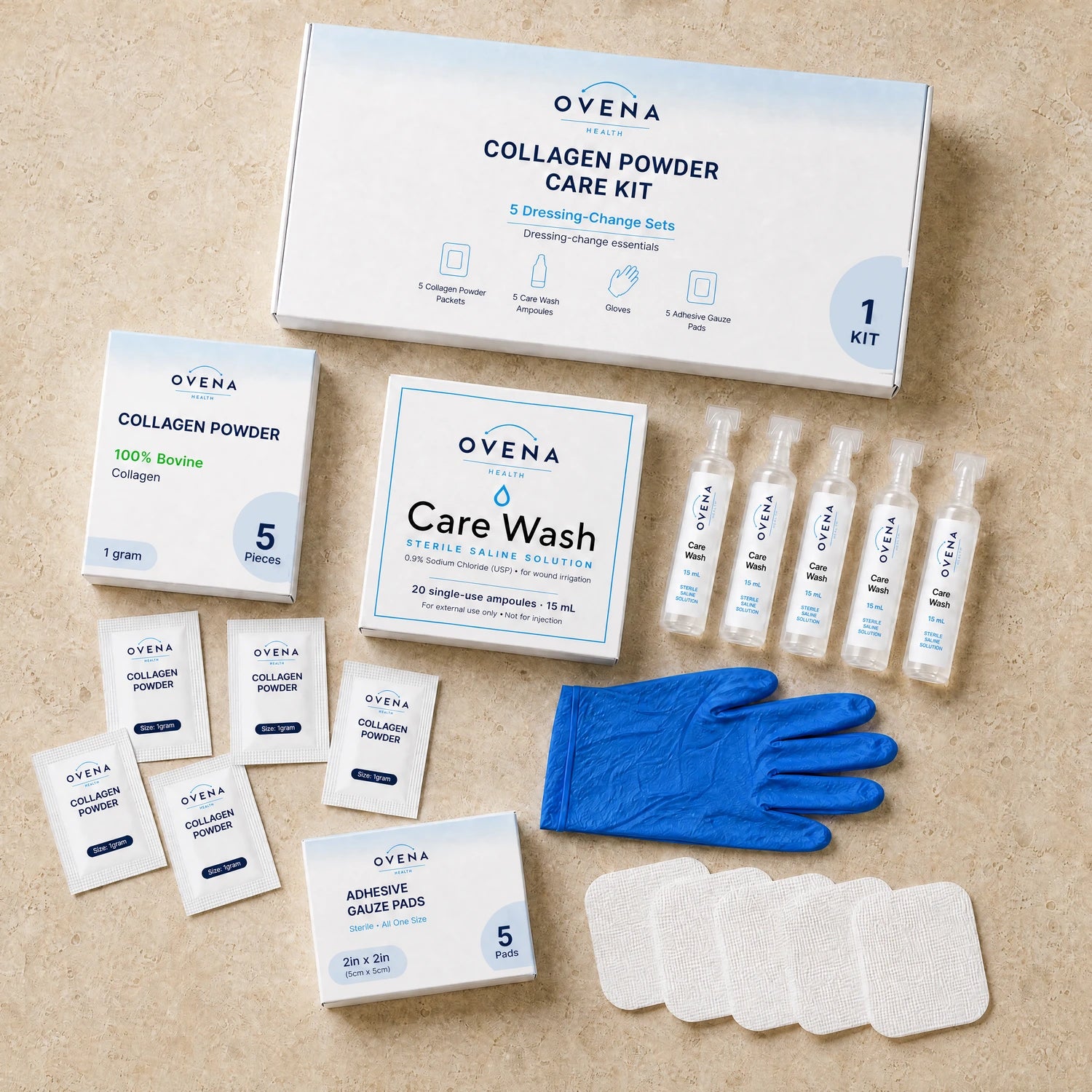 Powder-based care, organized in one box.