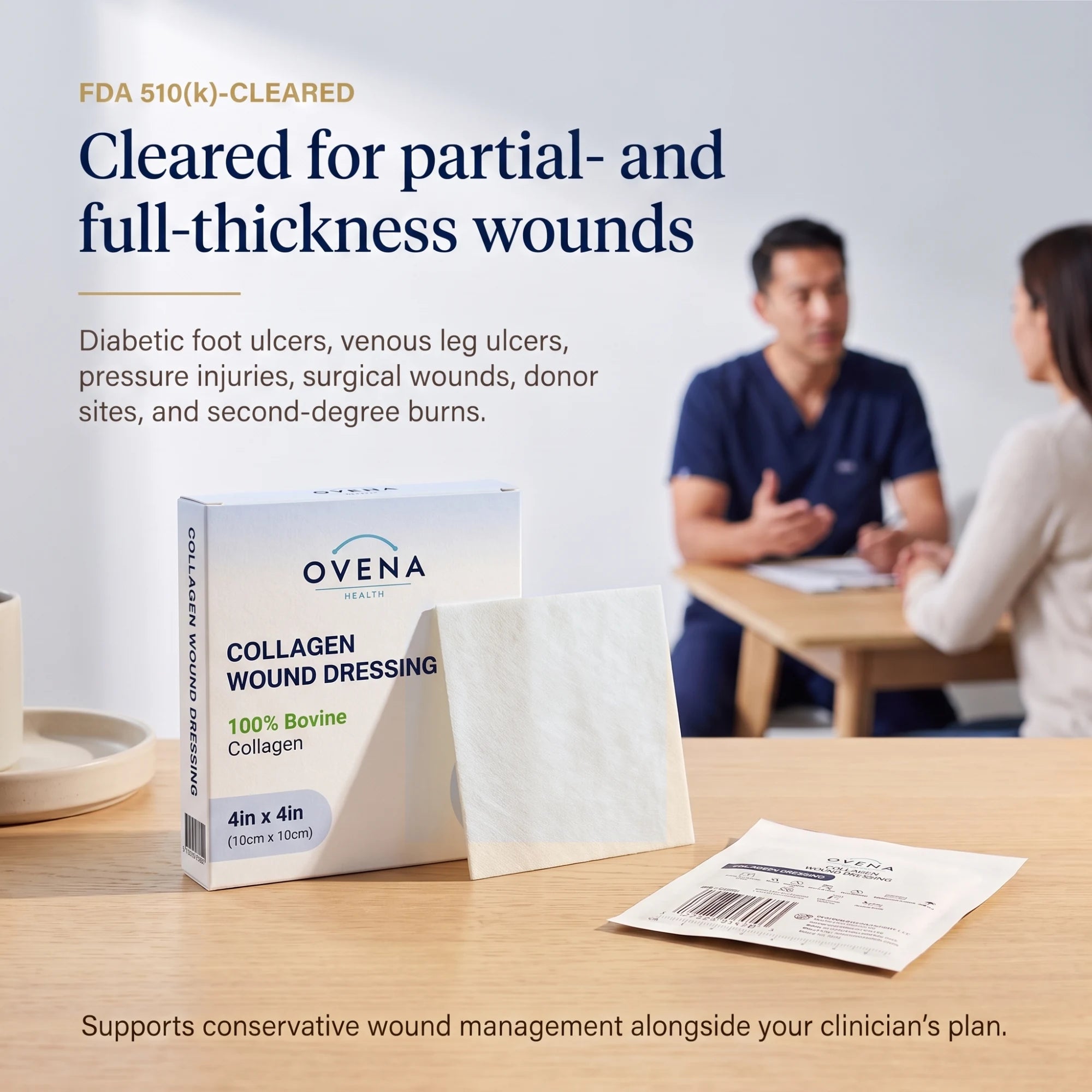 Collagen Wound Dressing, FDA 510(k) Cleared