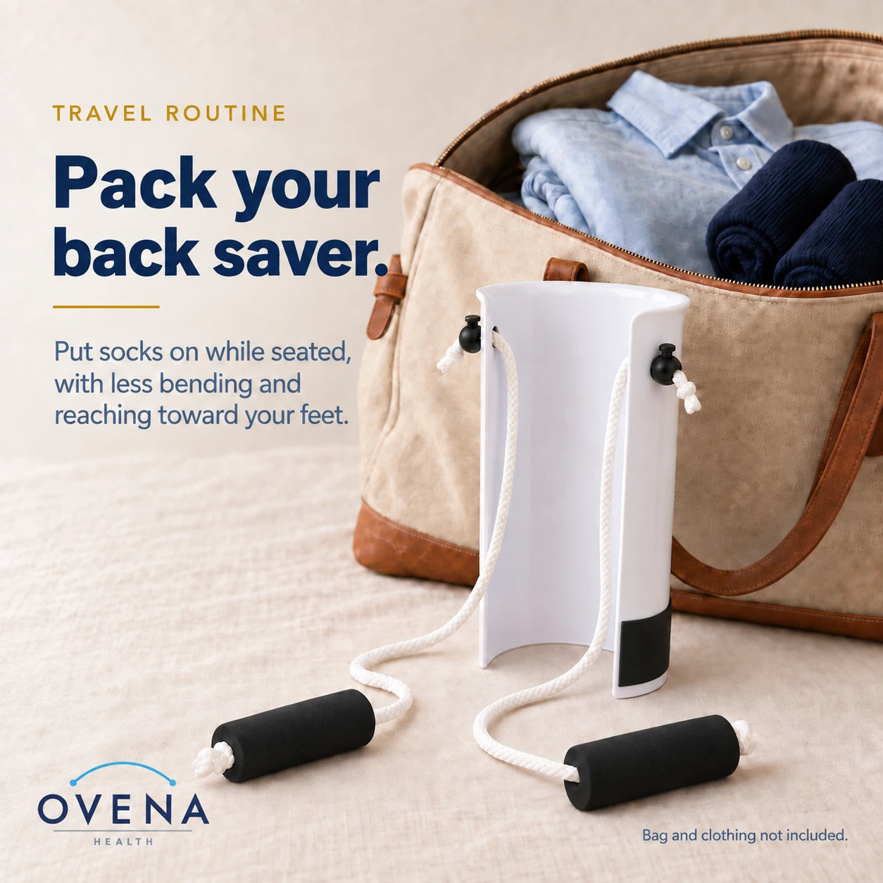 Sock Aid for Everyday Socks, Reusable Donning Device
