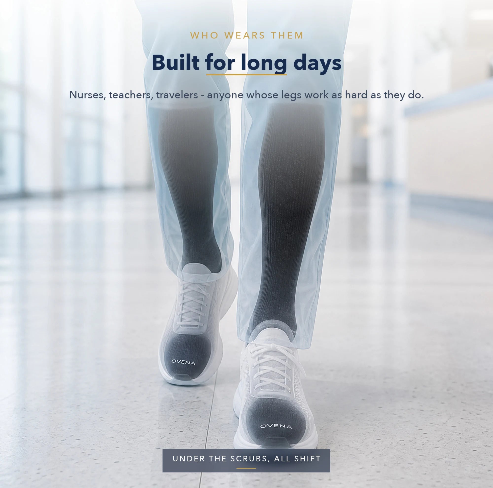 20-30 mmHg Knee-High Compression Socks, Closed Toe