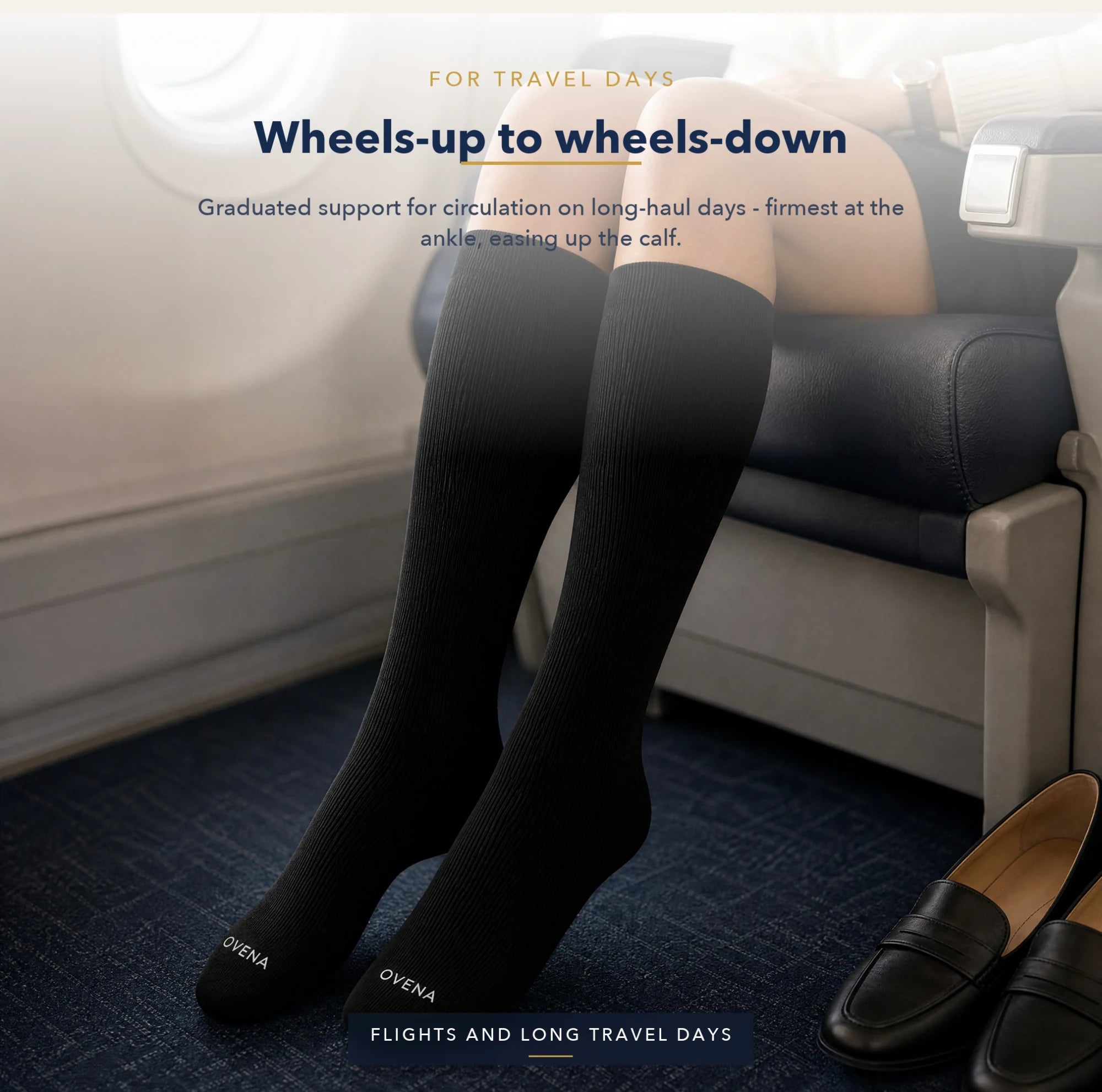 20-30 mmHg Knee-High Compression Socks, Closed Toe