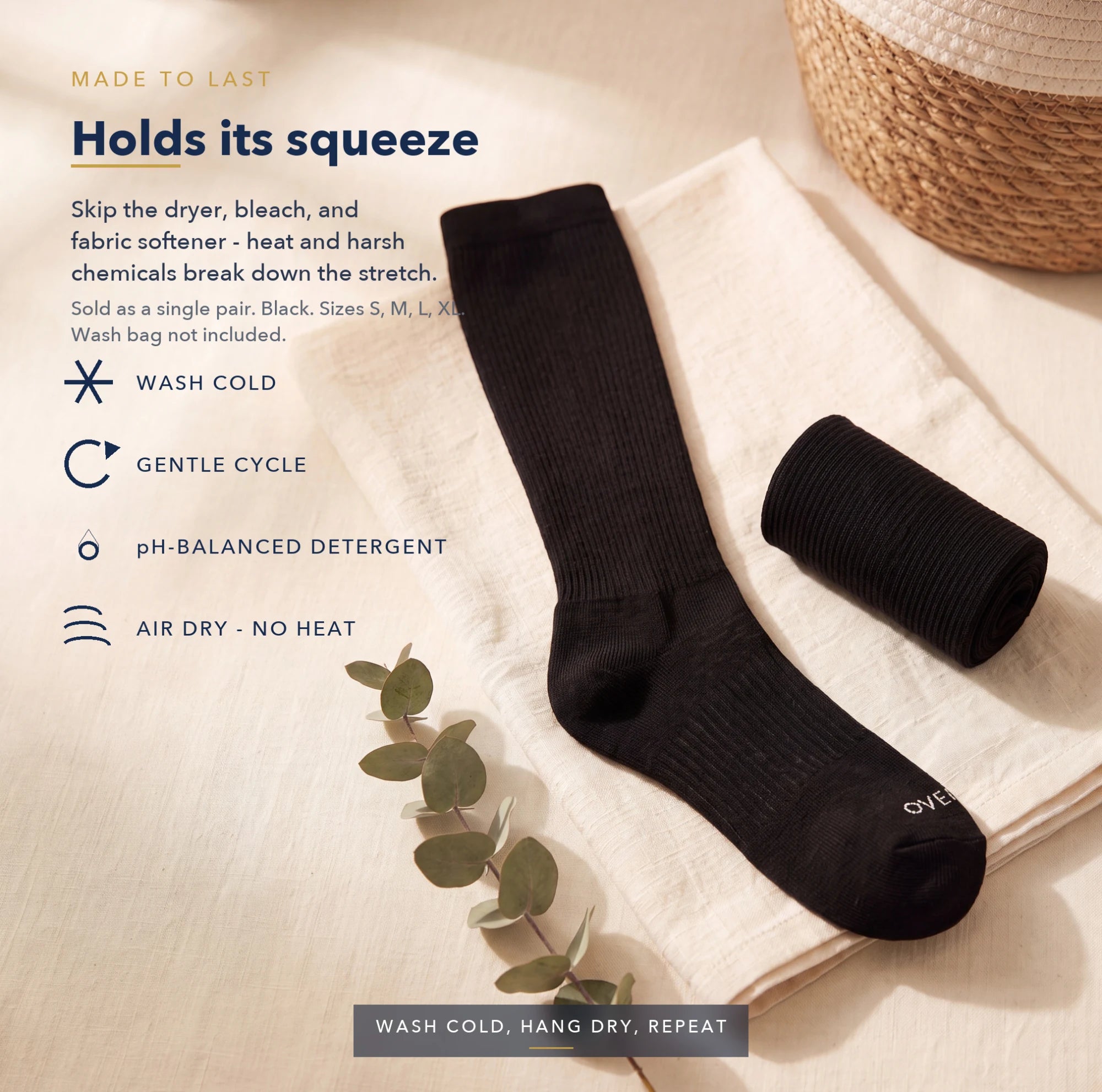 20-30 mmHg Knee-High Compression Socks, Closed Toe